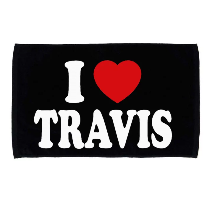 I Heart Love Travis Microfiber Hand Towel