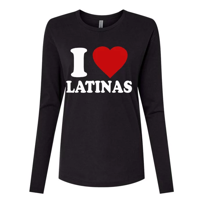 I Heart Latinas I Love Latinas Funny Love Latinas Womens Cotton Relaxed Long Sleeve T-Shirt