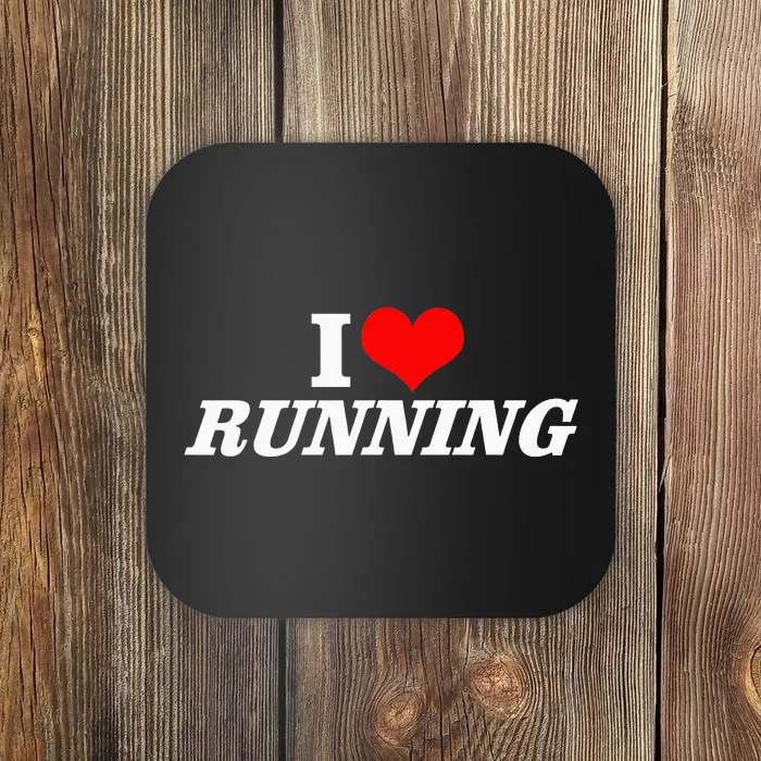 I Heart Love Running Great Gifts For Runner Unisex Coaster