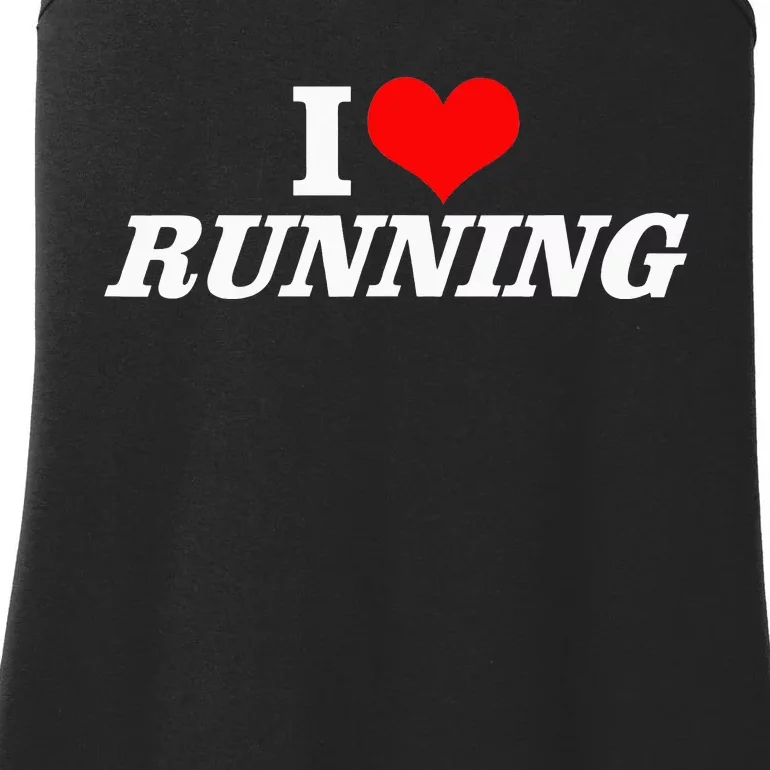 I Heart Love Running Great Gifts For Runner Unisex Ladies Essential Tank