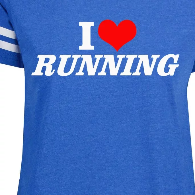 I Heart Love Running Great Gifts For Runner Unisex Enza Ladies Jersey Football T-Shirt