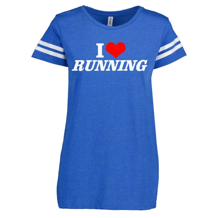 I Heart Love Running Great Gifts For Runner Unisex Enza Ladies Jersey Football T-Shirt