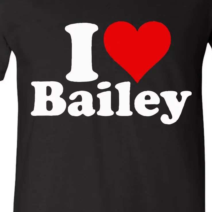 I Heart Love Bailey V-Neck T-Shirt