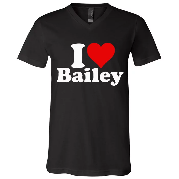 I Heart Love Bailey V-Neck T-Shirt