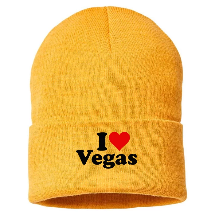 I Heart Love Las Vegas Nevada Sustainable Knit Beanie