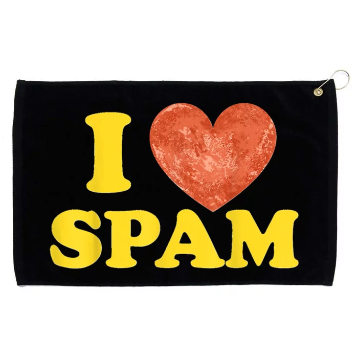 I Heart Love Spam Canned Cooked Pork Food Lover Spam Grommeted Golf Towel