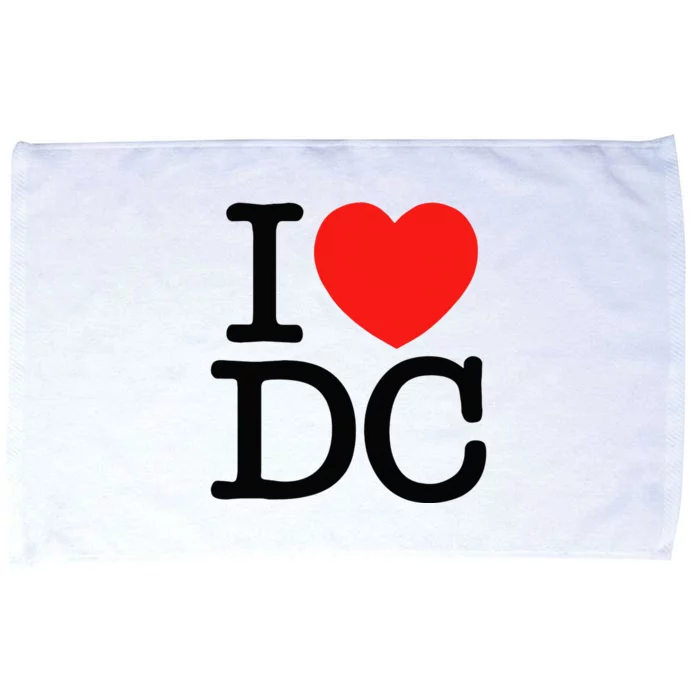 I Heart Love Washington WA DC Classic Font Microfiber Hand Towel