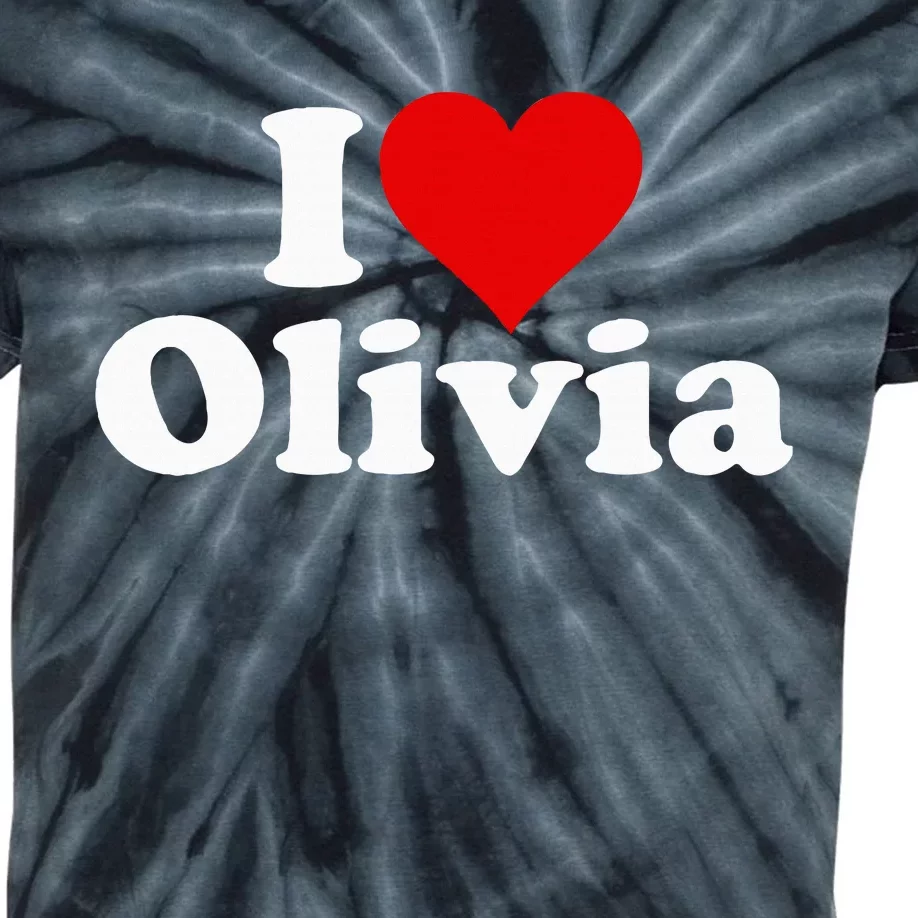 I Heart Love Olivia Olive Kids Tie-Dye T-Shirt