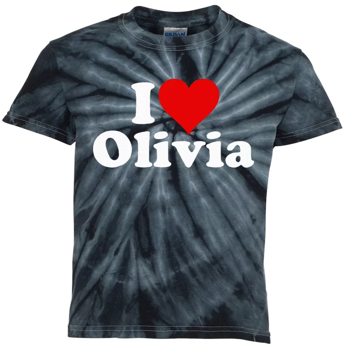 I Heart Love Olivia Olive Kids Tie-Dye T-Shirt