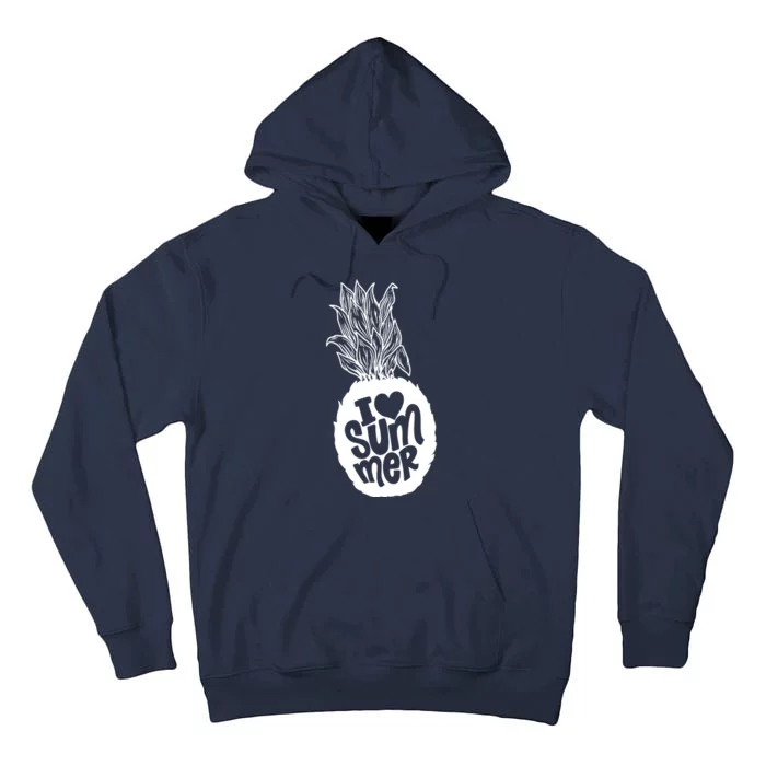 I Heart (Love) Summer Pineapple Tall Hoodie