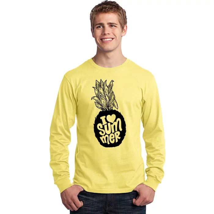 I Heart (Love) Summer Pineapple Long Sleeve Shirt