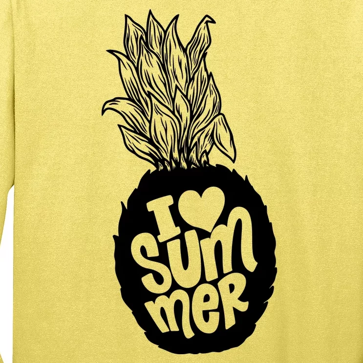 I Heart (Love) Summer Pineapple Long Sleeve Shirt