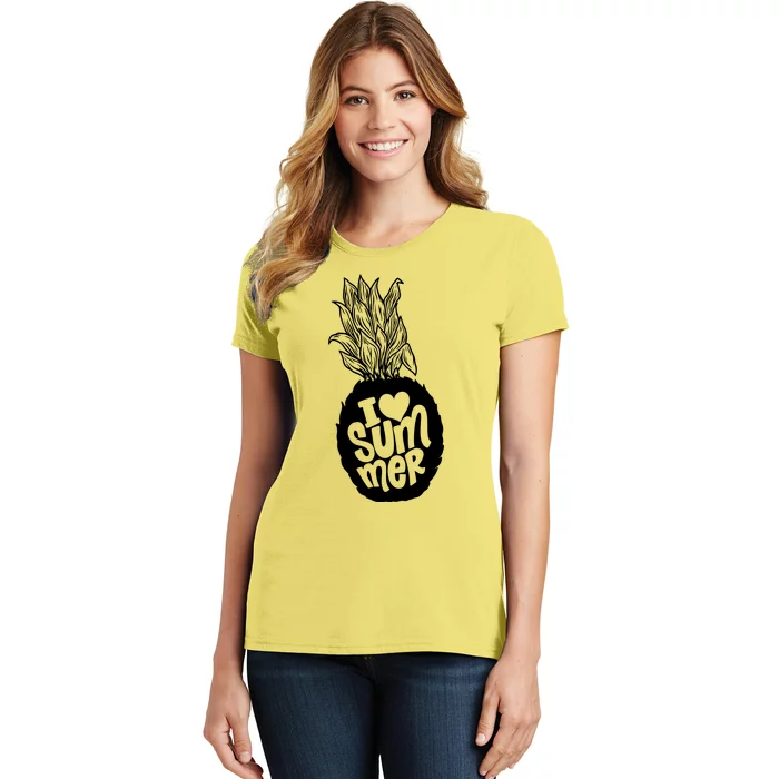 I Heart (Love) Summer Pineapple Women's T-Shirt