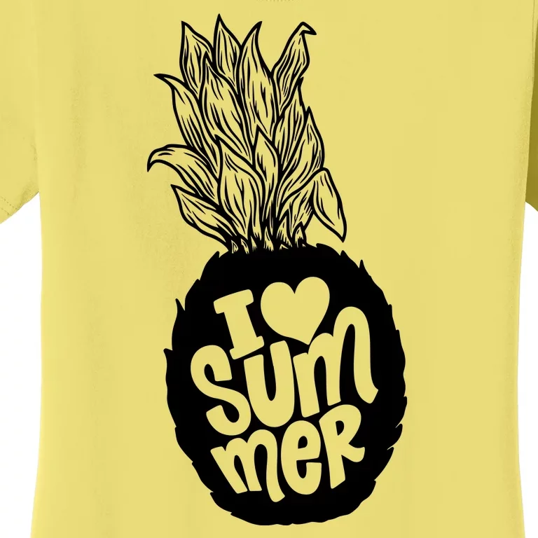 I Heart (Love) Summer Pineapple Women's T-Shirt