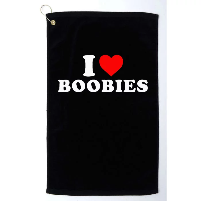 I Heart Love Boobies Platinum Collection Golf Towel