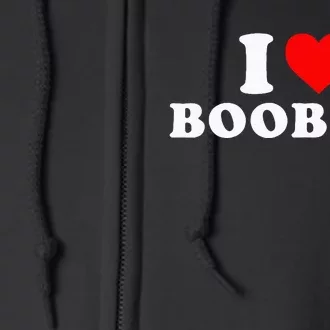 I Heart Love Boobies Full Zip Hoodie