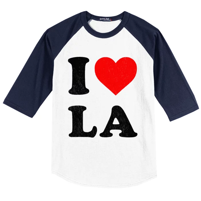 I Heart La Souvenir I Love Los Angeles Baseball Sleeve Shirt