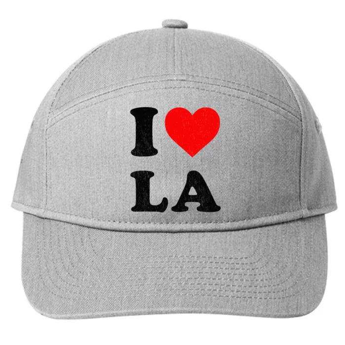 I Heart La Souvenir I Love Los Angeles 7-Panel Snapback Hat