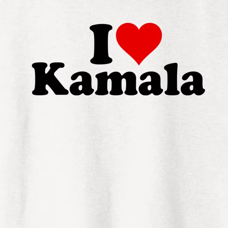 I Heart Love Kamala Harris Women's Crop Top Tee