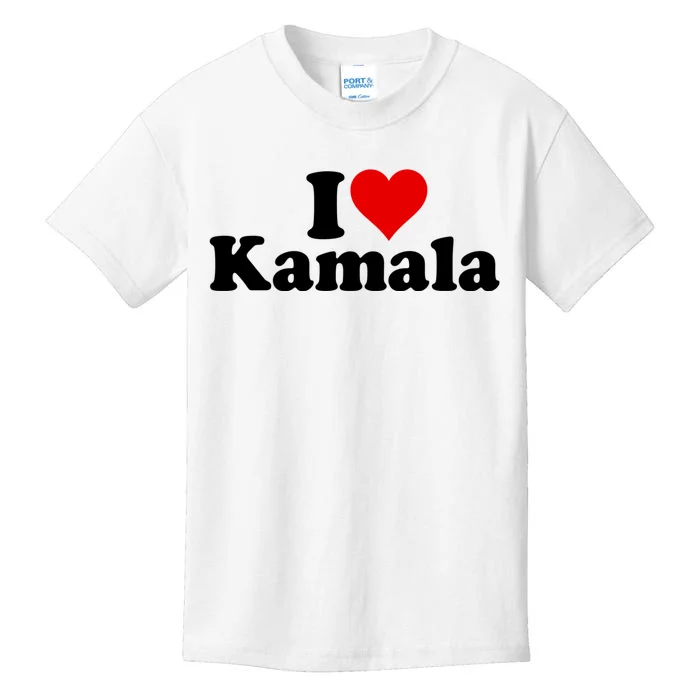 I Heart Love Kamala Harris Kids T-Shirt