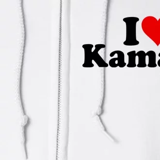 I Heart Love Kamala Harris Full Zip Hoodie