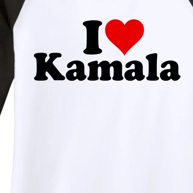 I Heart Love Kamala Harris Women's Tri-Blend 3/4-Sleeve Raglan Shirt