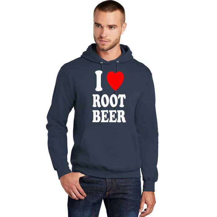 I Heart (Love) Root Beer Favorite Soda Soft Drink Float Hoodie