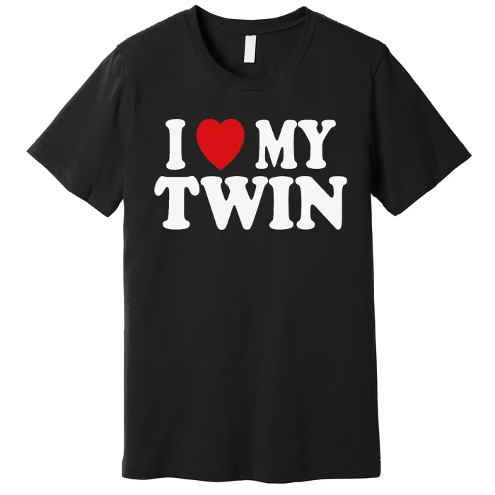 I HEART LOVE MY TWIN Premium T-Shirt