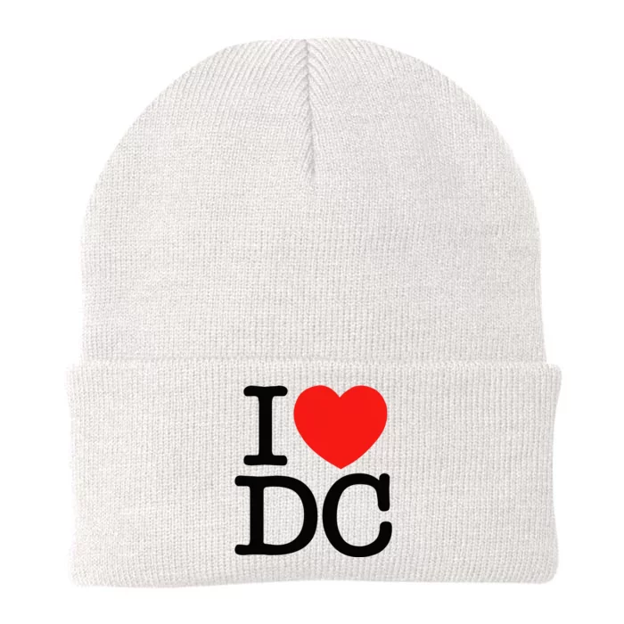 I Heart Love Washington WA DC Classic Font Knit Cap Winter Beanie