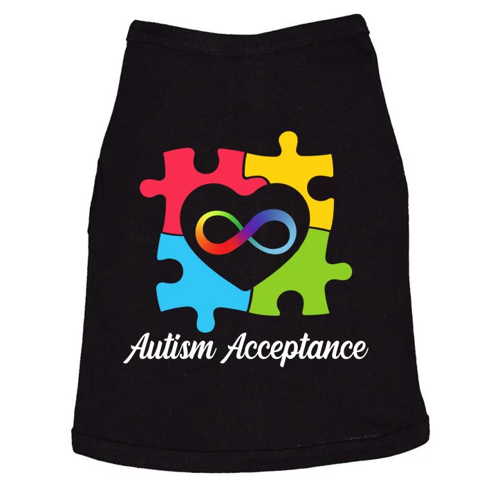 Infinity Heart Love Autism Awareness Acceptance Doggie Tank