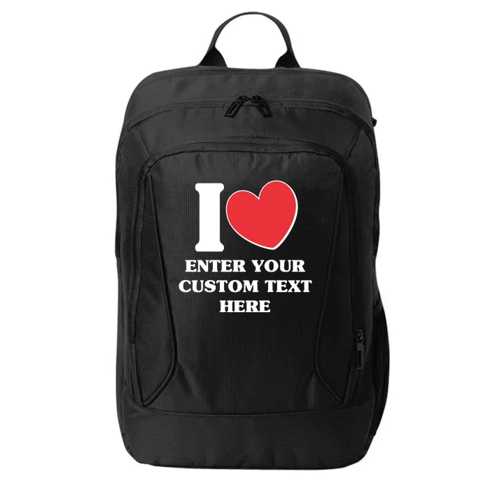 I Heart Love Custom Text Personalize City Backpack