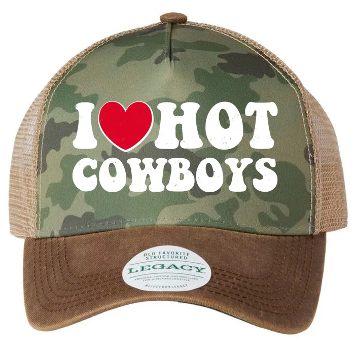 I Heart Love Hot Cowboys Legacy Tie Dye Trucker Hat