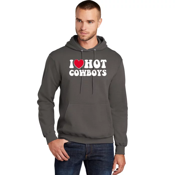 I Heart Love Hot Cowboys Hoodie