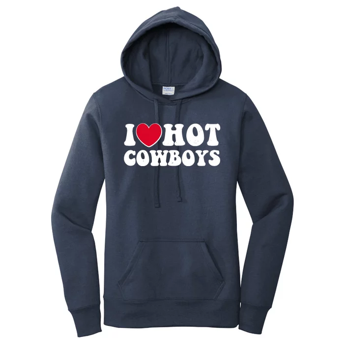 I Heart Love Hot Cowboys Women's Pullover Hoodie