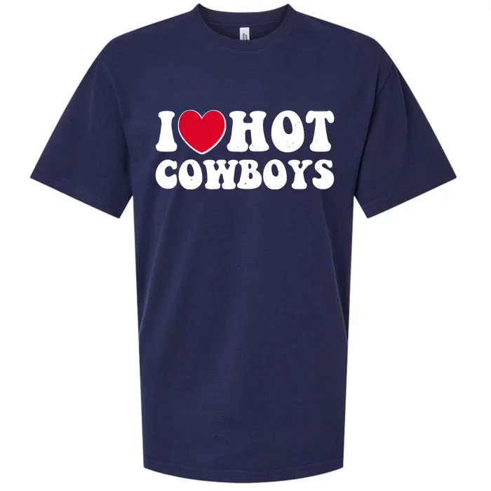 I Heart Love Hot Cowboys Sueded Cloud Jersey T-Shirt