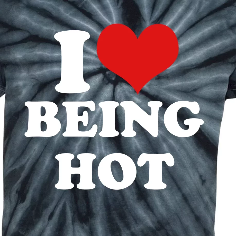 I Heart Love Being Hot Funny Meme Kids Tie-Dye T-Shirt