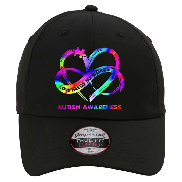 Infinity Heart Love Autism Awareness Needs No Words The Original Performance Cap