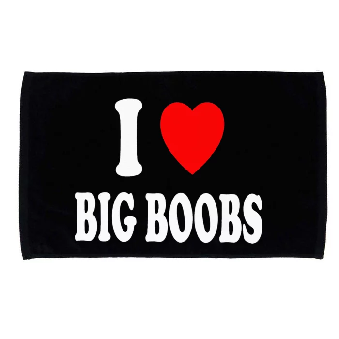 I Heart (Love) Big Boobs Microfiber Hand Towel