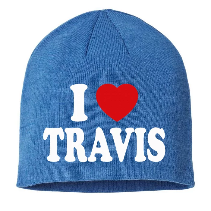 I Heart Love Travis 8 1/2in Sustainable Knit Beanie