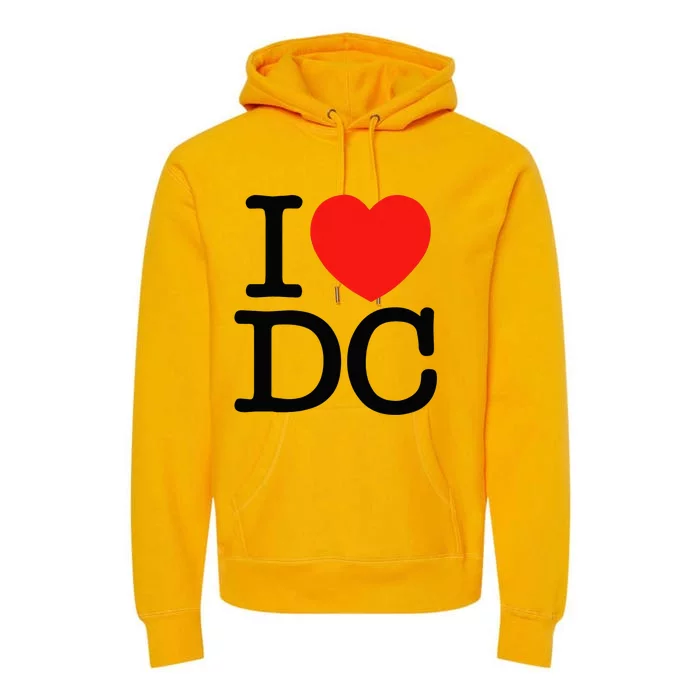 I Heart Love Washington Wa Dc Premium Hoodie