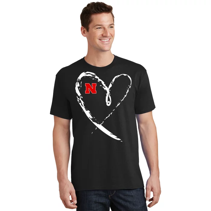 I Heart Love Nebraska Football T-Shirt