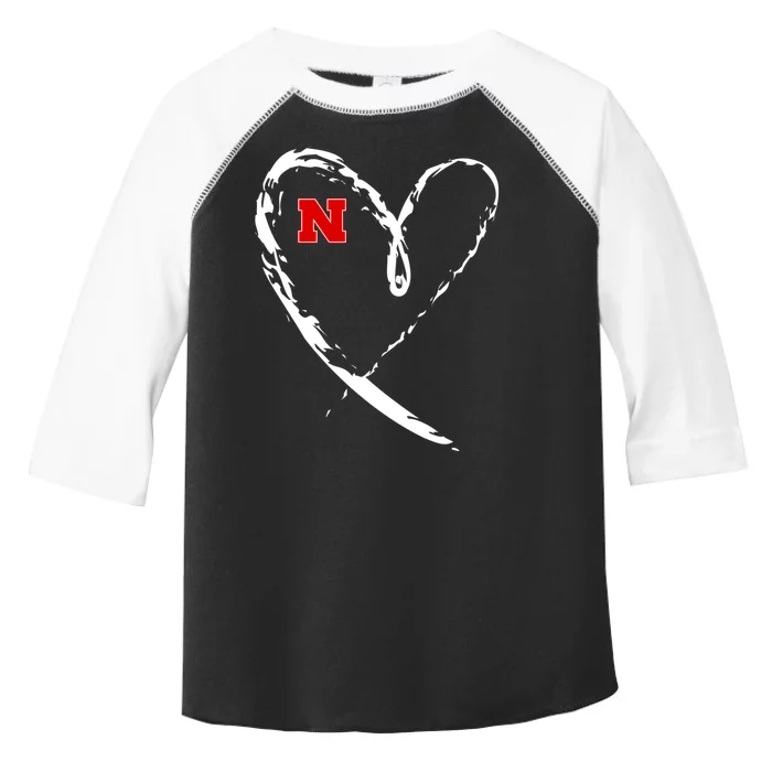 I Heart Love Nebraska Football Toddler Fine Jersey T-Shirt