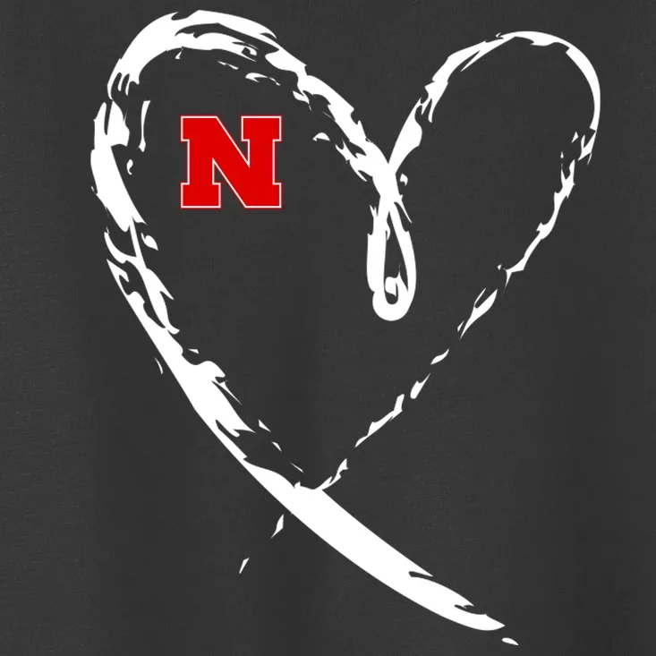 I Heart Love Nebraska Football Toddler T-Shirt