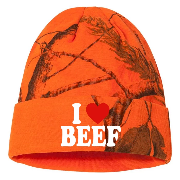 I Heart Love Beef Great Gift Kati - 12in Camo Beanie