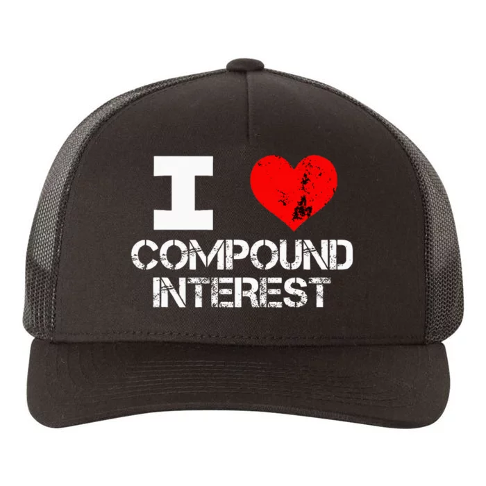 I Heart Love Compound Interest Financial Literacy Campaign Yupoong Adult 5-Panel Trucker Hat