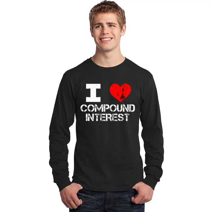 I Heart Love Compound Interest Financial Literacy Campaign Long Sleeve Shirt