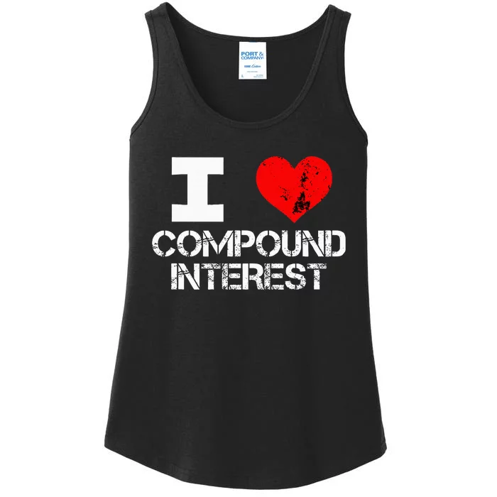 I Heart Love Compound Interest Financial Literacy Campaign Ladies Essential Tank