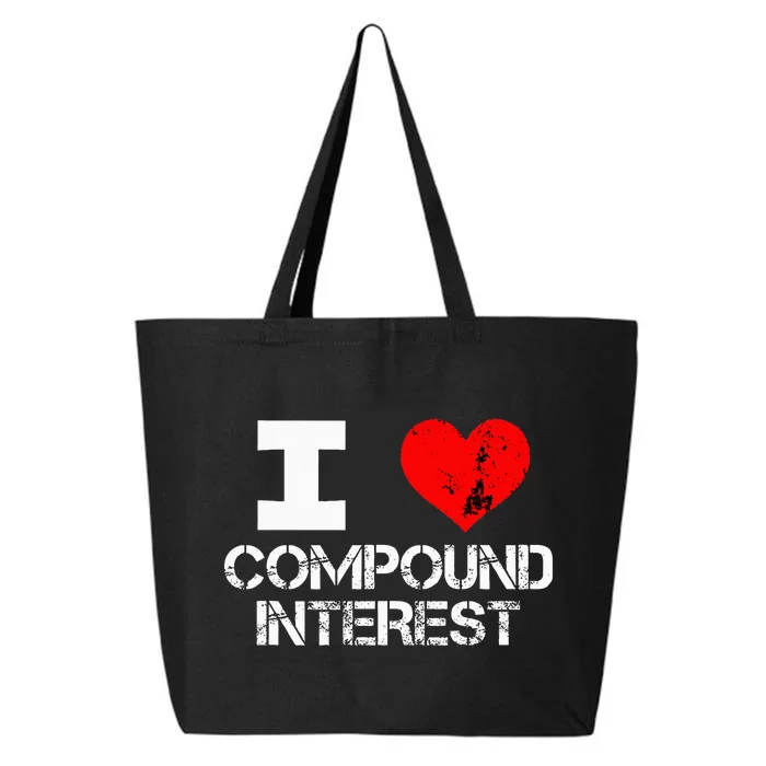 I Heart Love Compound Interest Financial Literacy Campaign 25L Jumbo Tote