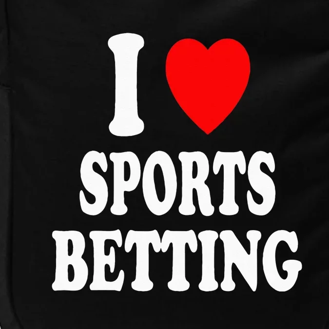 I Heart (Love) Sports Betting Wagering Predicting Gambling Impact Tech Backpack