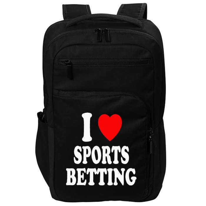 I Heart (Love) Sports Betting Wagering Predicting Gambling Impact Tech Backpack